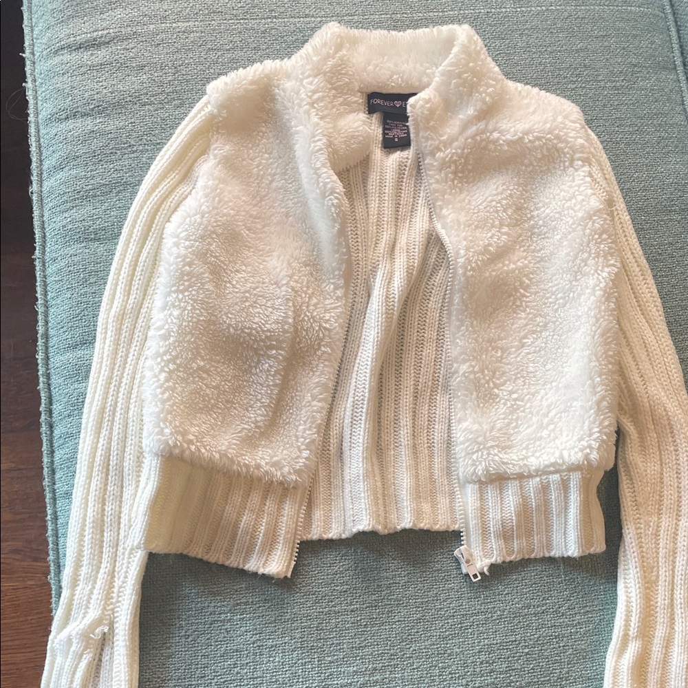 Cozy White Kids Jacket